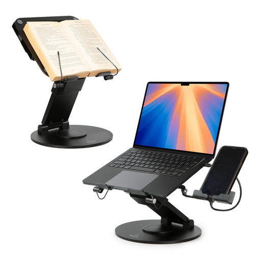 3-in-1 Adjustable Laptop Stand - Sky Black
