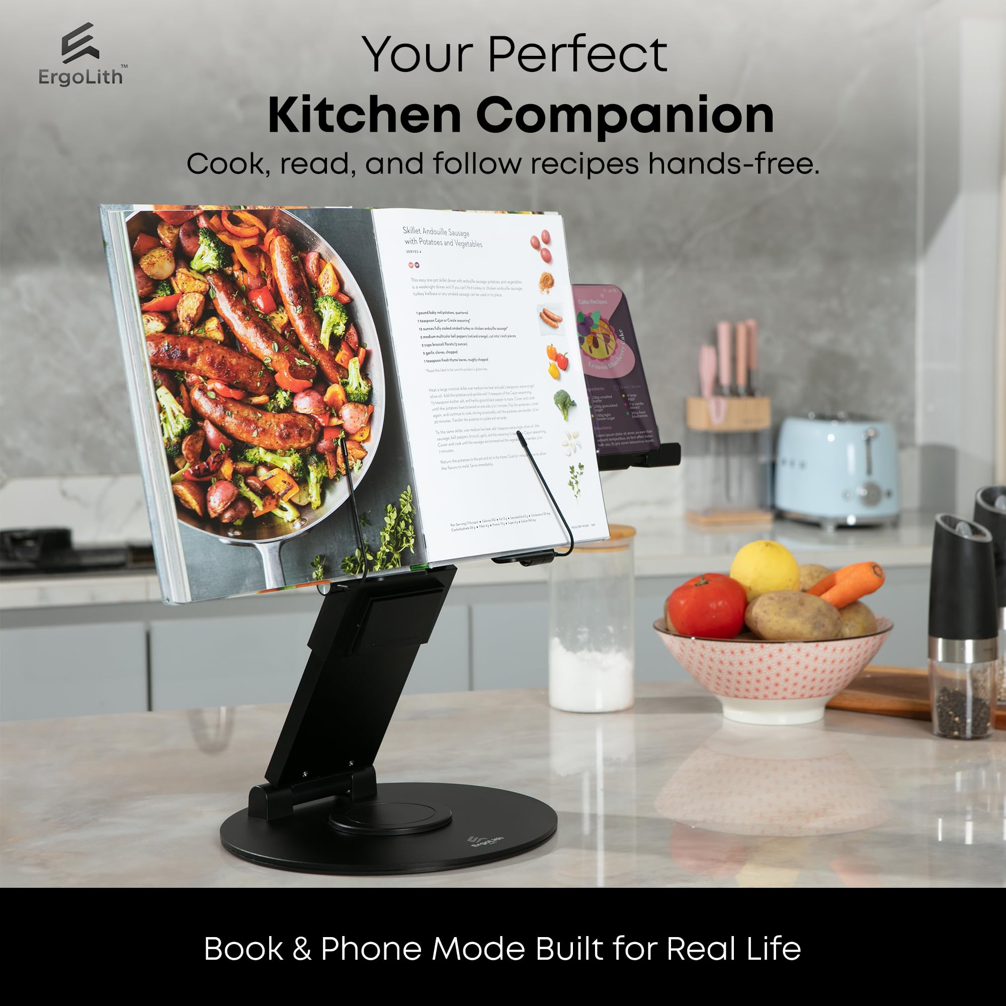 3-in-1 Adjustable Laptop Stand - Space Grey